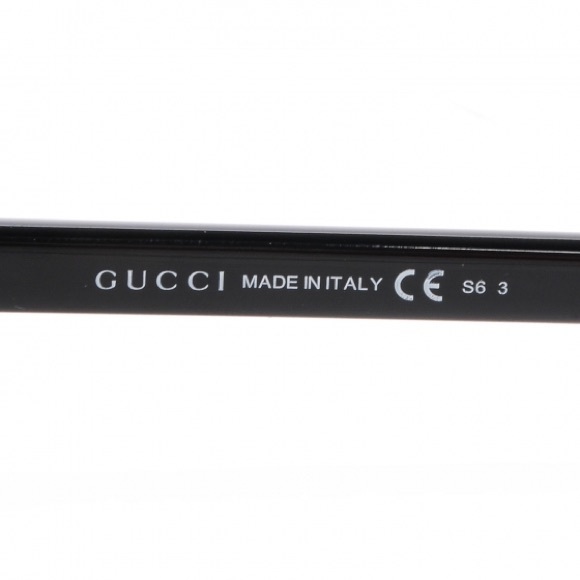 Gucci | Shiny Black Aviator Sunglasses - Picture 9 of 9